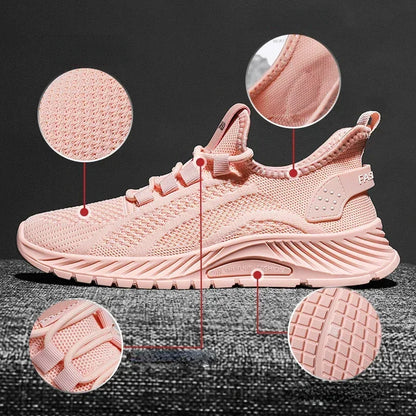 Ashlyn – Women’s Knit Mesh Breathable Casual Sneakers Lace-Up Shoes
