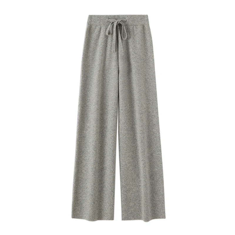 Annabelle – Women’s 100% Merino Wool Wide-Leg Knit Pants