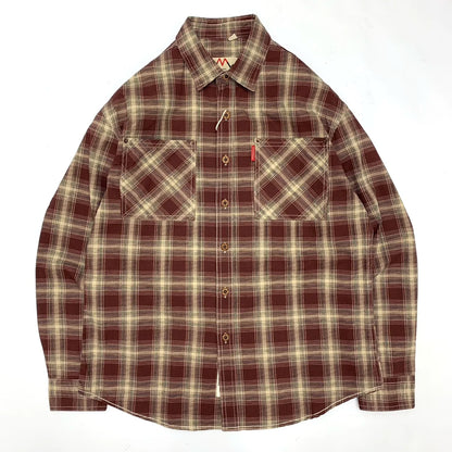 Matthew – Men’s Cotton Plaid Shirt Loose Fit Long Sleeve
