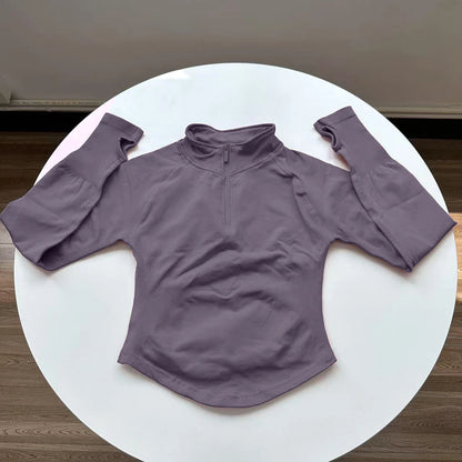 Edith – Women’s Half Zip Gym Jacket with Long Sleeves & Breathable Fit