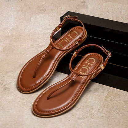 Brooke – Women’s Flat Sandals with Buckle Strap for Beach and Outdoor Wear