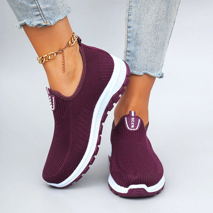 Callista – Women’s Breathable Mesh Flat Shoes Slip-On Casual Sneakers