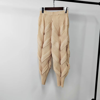 Jada – Women’s Pleated Tapered Pants with Elastic Waist