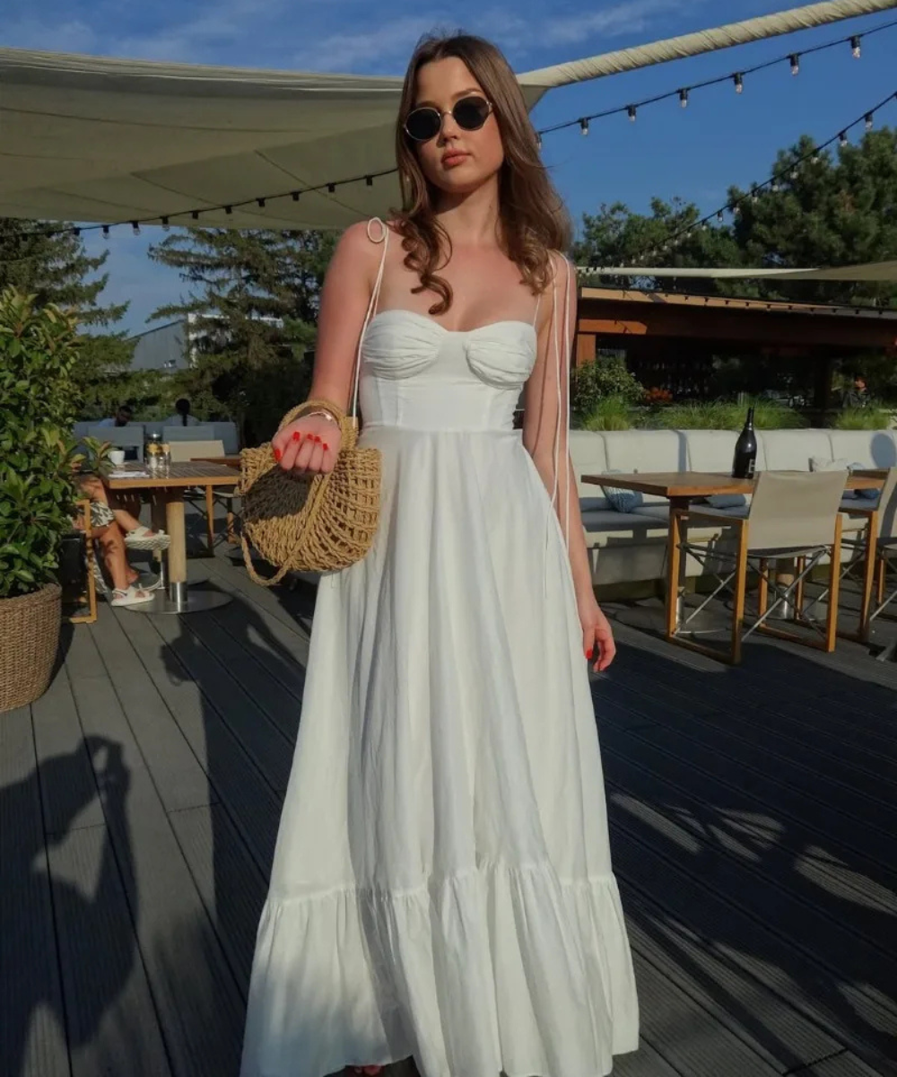 Allison – Women’s Maxi Dress Off Shoulder Casual Loose Fit Polyester - Auvrya