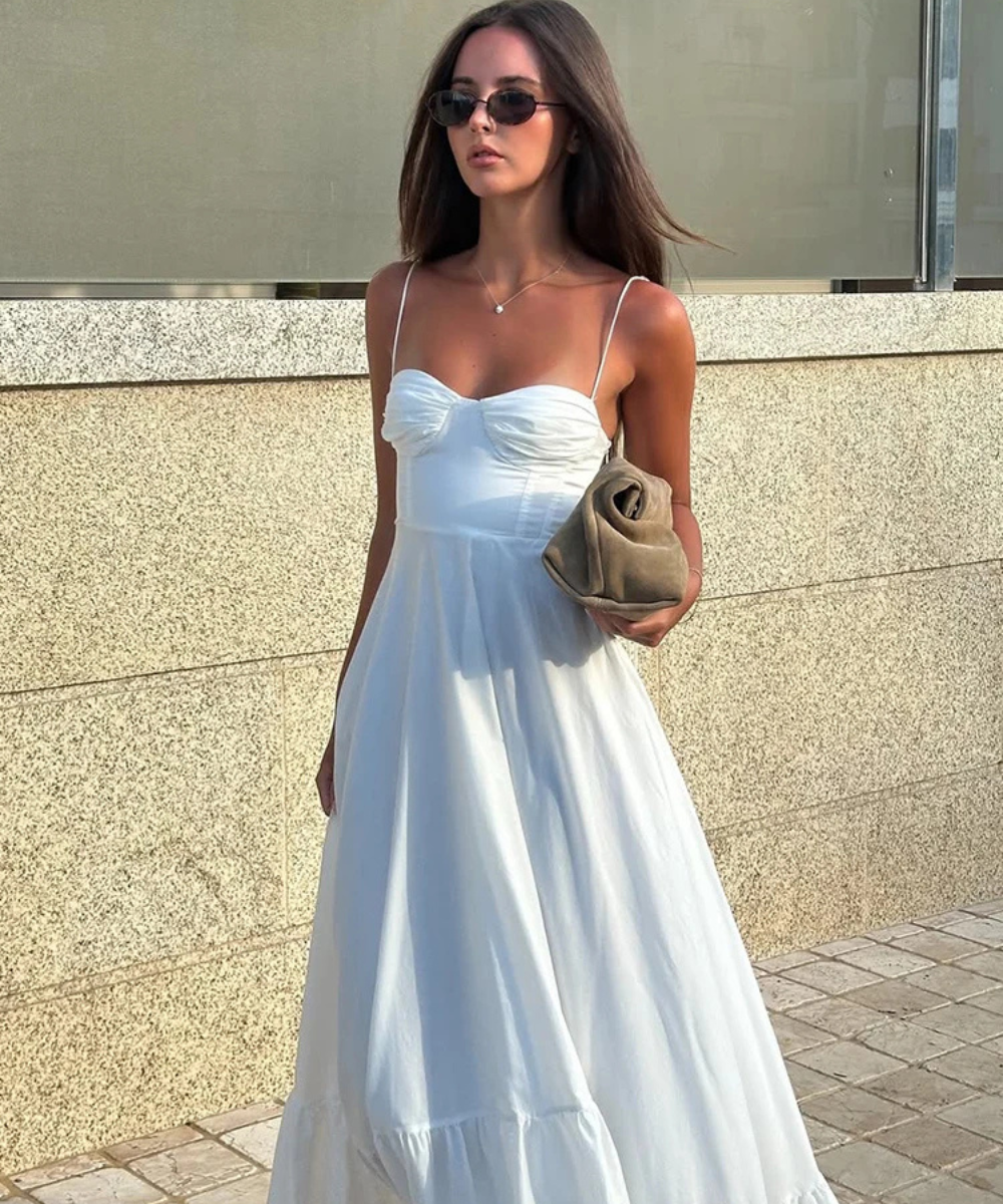 Allison – Women’s Maxi Dress Off Shoulder Casual Loose Fit Polyester - Auvrya