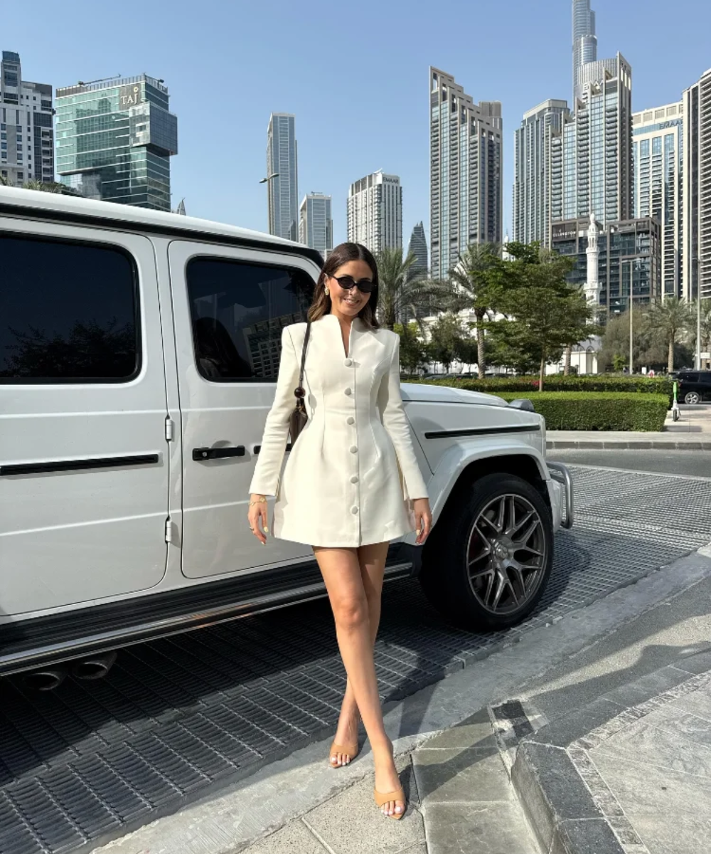 Aria &ndash; Women&rsquo;s Mini Dress Elegant Button Front A-Line Long Sleeve - Auvrya