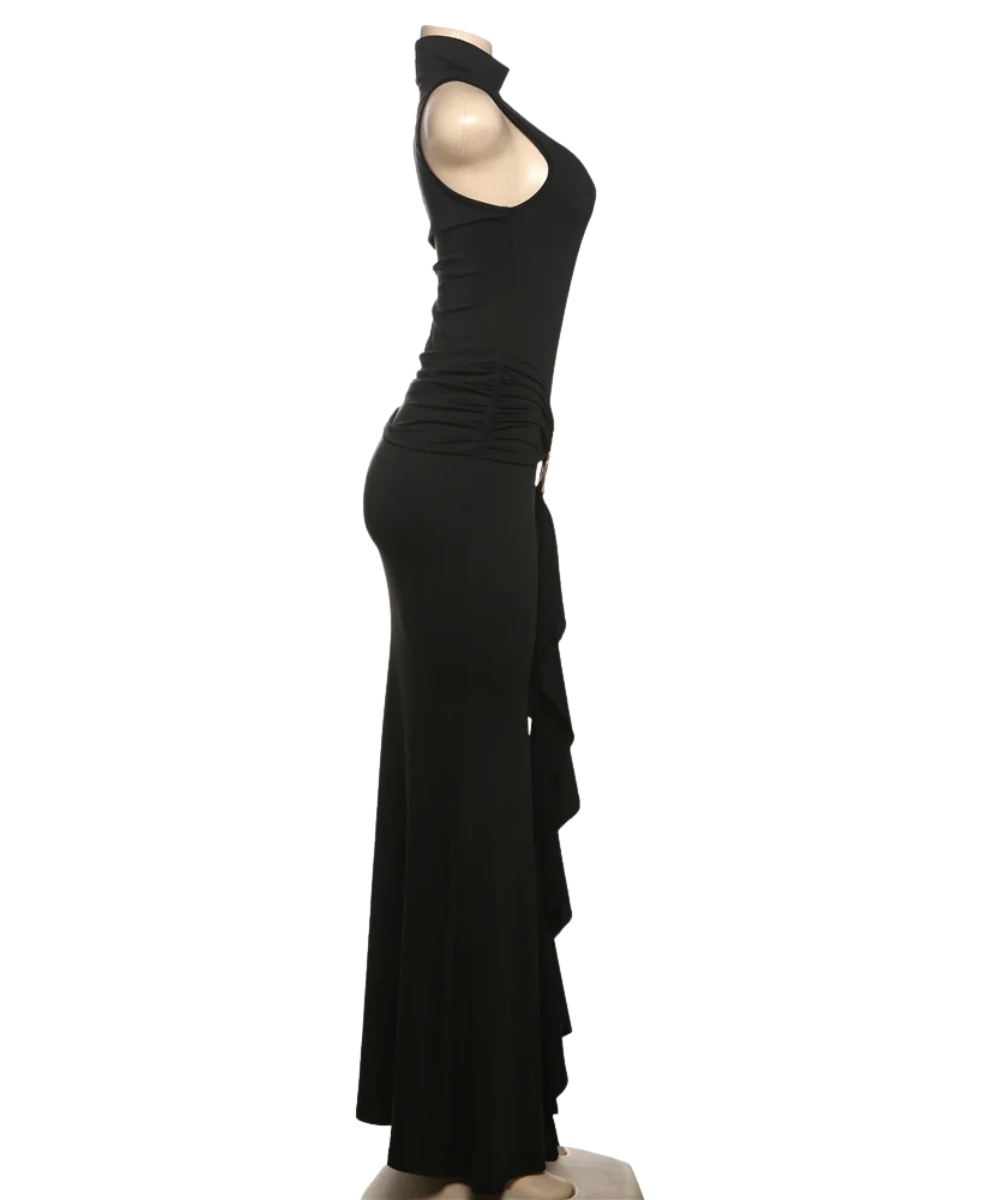 Claire – Women’s Elegant Bodycon Maxi Dress Sleeveless Turtleneck - Auvrya