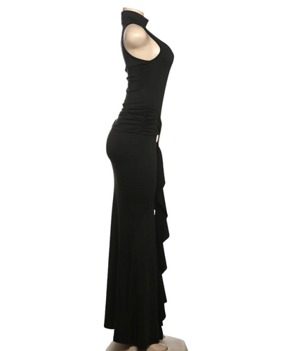 Claire – Women’s Elegant Bodycon Maxi Dress Sleeveless Turtleneck - Auvrya