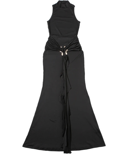 Claire – Women’s Elegant Bodycon Maxi Dress Sleeveless Turtleneck - Auvrya