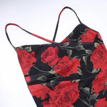 Cora – Women’s Floral Maxi Dress with Spaghetti Straps - Auvrya