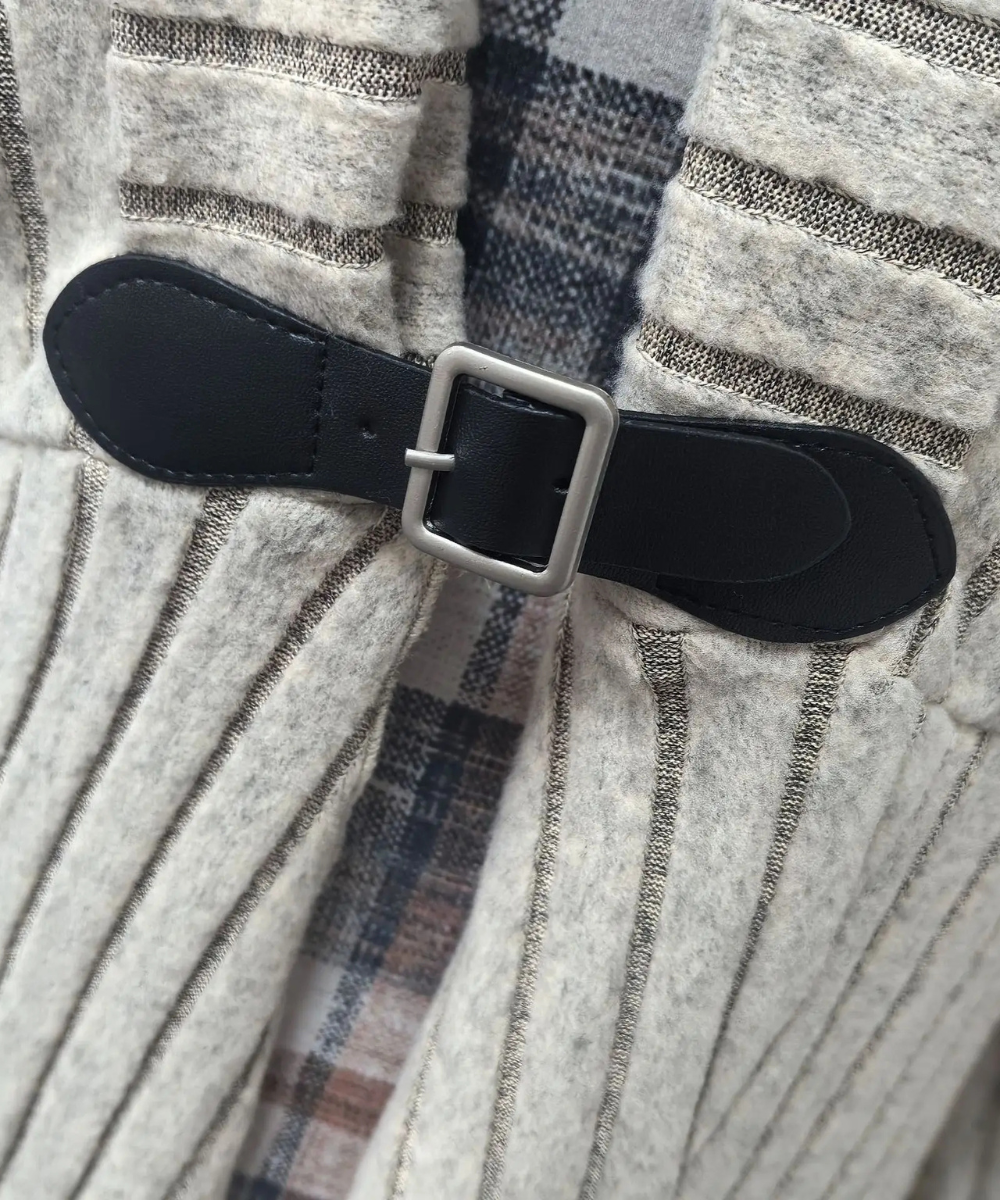 Elizabeth &ndash; Women&rsquo;s Knitted Plaid Midi Dress Sleeveless Two-Piece Set - Auvrya