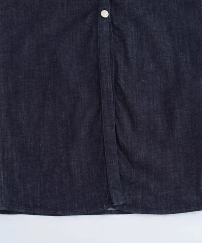 Evelyn &ndash; Women&rsquo;s Denim Midi Dress Slim Fit with Ruched Waist - Auvrya