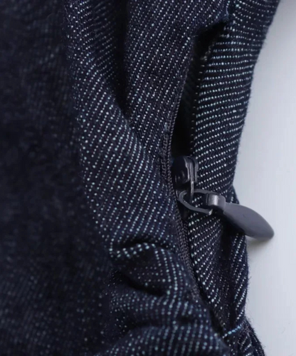 Evelyn &ndash; Women&rsquo;s Denim Midi Dress Slim Fit with Ruched Waist - Auvrya