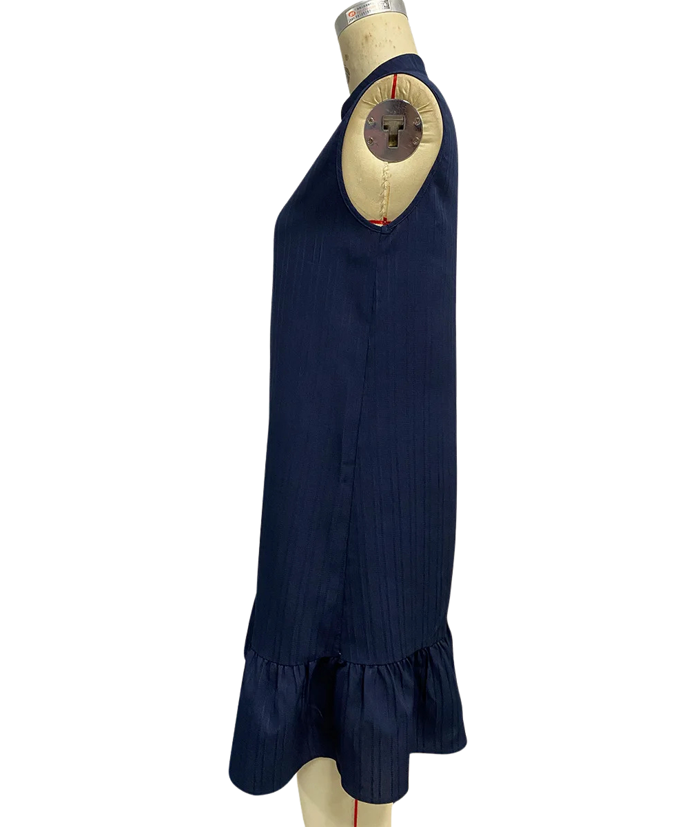 Sofia &ndash; Women&rsquo;s Casual A-Line Midi Dress Sleeveless Solid V-Neck - Auvrya