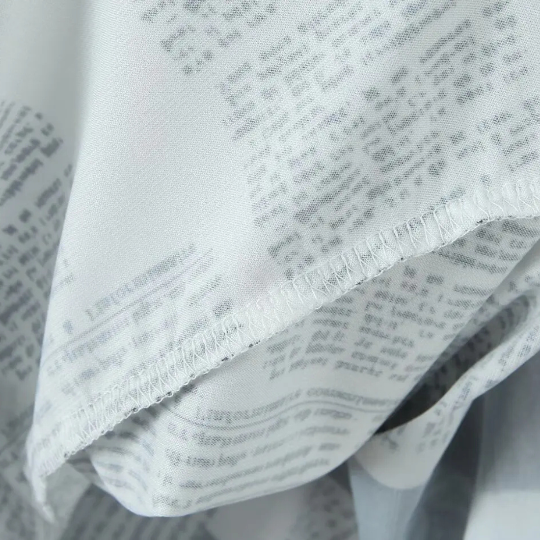 Stella – Women’s Cami Dress Newspaper Print Asymmetrical Hem - Auvrya